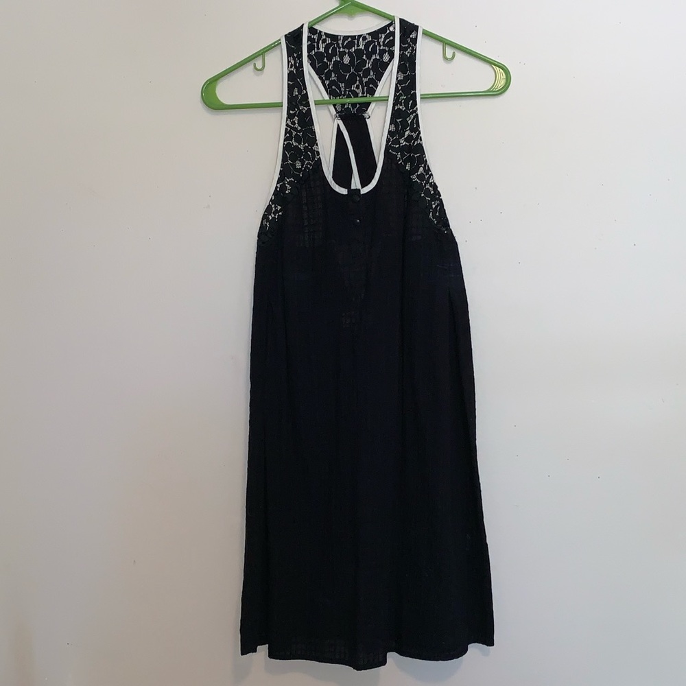 UO Kimchi & Blue Sheer Black Crossback Dress XS